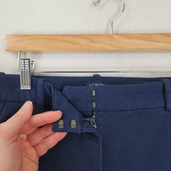 J Crew Pants Womens 8 Navy Blue Kallie Straight Leg High Rise Classic Trousers - Picture 3 of 12